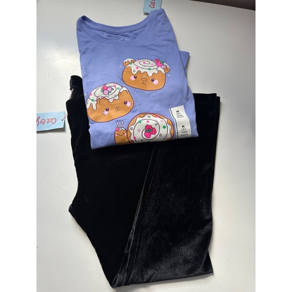 Cat & Jack Girls Graphic Long Sleeve and Leggings Set size M (8) NWT